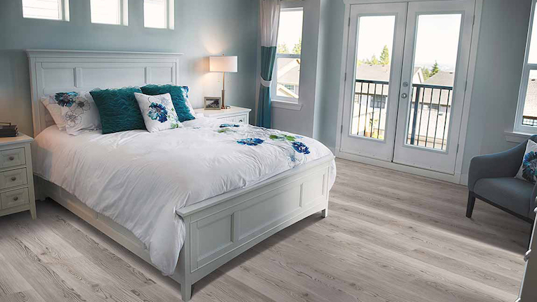 luxury vinyl plank flooring in a kitchen